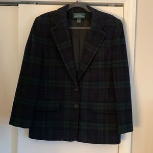 Gorgeous Ralph Lauren, wool,  black watch plaid sport coat size 14